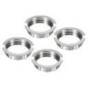 MECCANIXITY G9 Light Socket Rings Lamp M20 Shade Holder Adapter Ring Zinc Alloy Light Fixtures for 3/4" Diameter Table Floor Lamp, White, Pack of 4