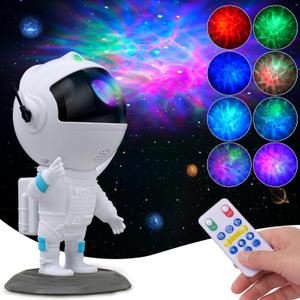 Astronaut Galaxy Projector, Star Projector, Astronaut Light Projector with 8 Colors LED Nebula, Starry Night Light Projector with Remote, Kids Room Decor, Gifts for Kids, Friends, Birthday Game Party (Medium)