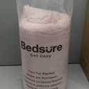 Bedsure GentleSoft Fluffy Pink Blankets Queen Size for Bed, Thick Sherpa Faux Fur Fleece Fuzzy Plush Winter Warm Heavy Soft Full Queen Blankets, Bedroom Decor Pink Gifts Cozy Gifts for Women, 90x90