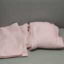 Boryard 3-Piece Queen Quilt Set, Lightweight Soft Warm Full Size Leaf Embroidered Bedspread Coverlet (90x90 inches) with 2 Pillow Shams (20x26 inches) for All Season, Pink