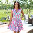 Mary Square Newport Multicolor Nylon/Spandex Women's Everyday Summer Dress (XS)