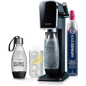 SodaStream - ART Sparkling Water Maker | STARTER KIT | CQC CO2 system | Includes 1x CO2 Cylinder, 1x32 & 1x16 Fl Oz Dishwasher Safe Bottles, 1x Bubly Flavor Drop | Combine with Pepsi Flavors | Black