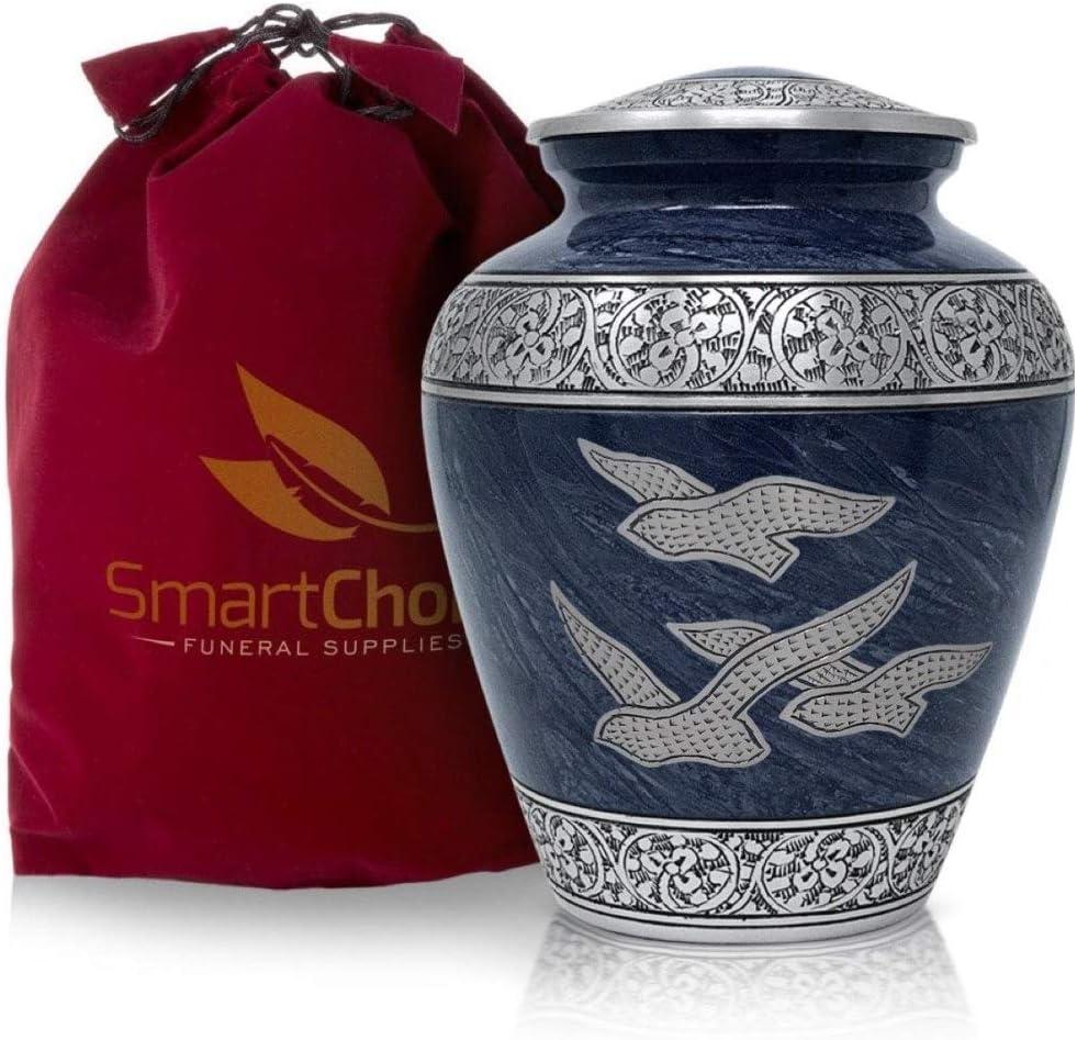 Smartchoice Cremation Urns for Human Ashes Adult - Handcrafted Funeral Memorial Ashes Urn Wings of Freedom Cremation Urn