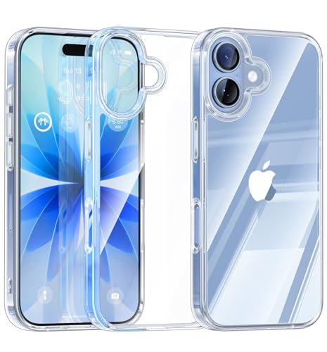 Maledan for iPhone 17 Case - Crystal Clear 17 Phone Case, Rugged Military Grade Protection Shockproof Bumper Cover Anti-Yellow Thin Case for Apple iPhone 17 Accessories Transparent