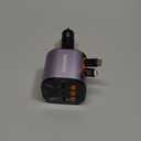 Retractable Car Charger,5 in 1 Fast Car Phone Charger 90W,Bluetooth 5.3 FM Transmitter Adapter, Handsfree Call,2 Retractable Cables and USB Cars Chargers for iPhone 15/14/13 (Purplr)
