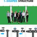 HYJ-INC Photo Video Studio 30ft (Wide) x 10ft (Tall) Heavy Duty Adjustable Width & Length Photography Backdrop Stand Background Support System Kit with 9pcs Clamps, 4pcs Sandbags, Carry Bag