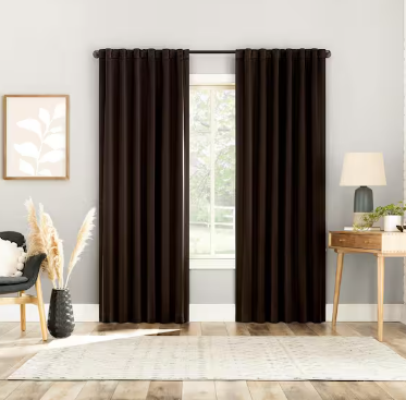 Brown Blackout Curtains, 52 x 98 inch Drapes Set of 2 Panels, Thermal Insulated Room Darkening Curtains for Bedroom Living Room, Privacy Protection & Noise Reduce