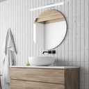 Bonlux LED Bathroom Vanity Mirror Lighting - 22 inch 9W Long Shade Modern Makeup Mirror Lamp with US ON/Off Plug for Dressing Room, Cabinet Mirror Lighting, Wall Sconce Lighting, Daylight 6000K, 9 Watts - 1 Pack