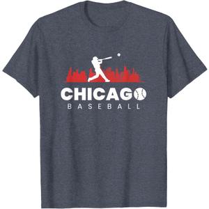 Chicago Baseball Vintage Minimalist Retro Baseball Lover T-Shirt, 5XL