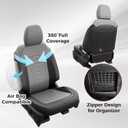 FREESOO Custom Seat Covers for 2021-2026 Ford Bronco 4 Door | without cupholder, OEM fit, waterproof leather, storage pockets, airbag compatible