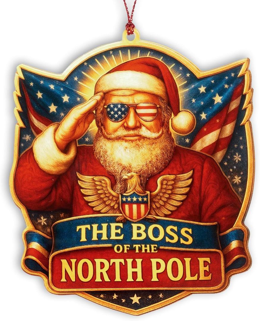 Santa Christmas Ornaments for Tree - Christmas Tree Ornament - Rustic Christmas Tree Ornaments - Christmas Ornaments - Christmas Ornament 2025 - White Elephant Gifts (Dtrum)
