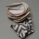 Organic Nursing Pads - 14 Washable Breast Pads for Breastfeeding, Wash Bag, Viscose Derived from Bamboo Reusable Nipple Covers for Breastfeeding Essentials, Soft & Absorbent (Neutrals, L 4.8")