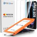 AACL 3-Pack for Samsung Galaxy S25 Edge Screen Protector Tempered Glass with Auto Dust-Elimination, Easy Installation, Bubble Free, Anti Scratch for Galaxy S25 Edge Screen Protector 5G