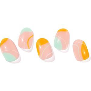 2 x Semi Cured Gel Nail Strips (Nude Pink), 28pcs UV Gel Nail Stickers | Gel Nail Polish for Women Work with Any UV Lamps, Salon Quality Nails Art Wraps for Home DIY