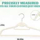 Velvet Hangers 30 Pack with 360° Swivel Hook, Ivory Non Slip Hangers for Clothes with Cascading Hooks, Thin Hanger Space Saving, Heavy Duty Closet Hanger for Clothes, Coats, Suits, Dress, Pants