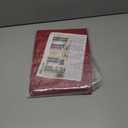 BGment Red Linen Kitchen Curtains Window Over Sink, Short Semi Sheer Drapes with Rod Pocket Lightweight for Cafe Bathroom Windows, 2 Panels Set, Each 30 Inch Wide