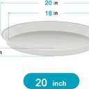 VUWEZ 6 Pack of 20 inch Plant Saucer (18 Inch Base), Plant Tray 20 Inch Round, Plant Saucers for Indoors, Plant Trays for Pots, Flower Pot Saucers, Pot Saucers for Planter 16-21" (20", Brown)