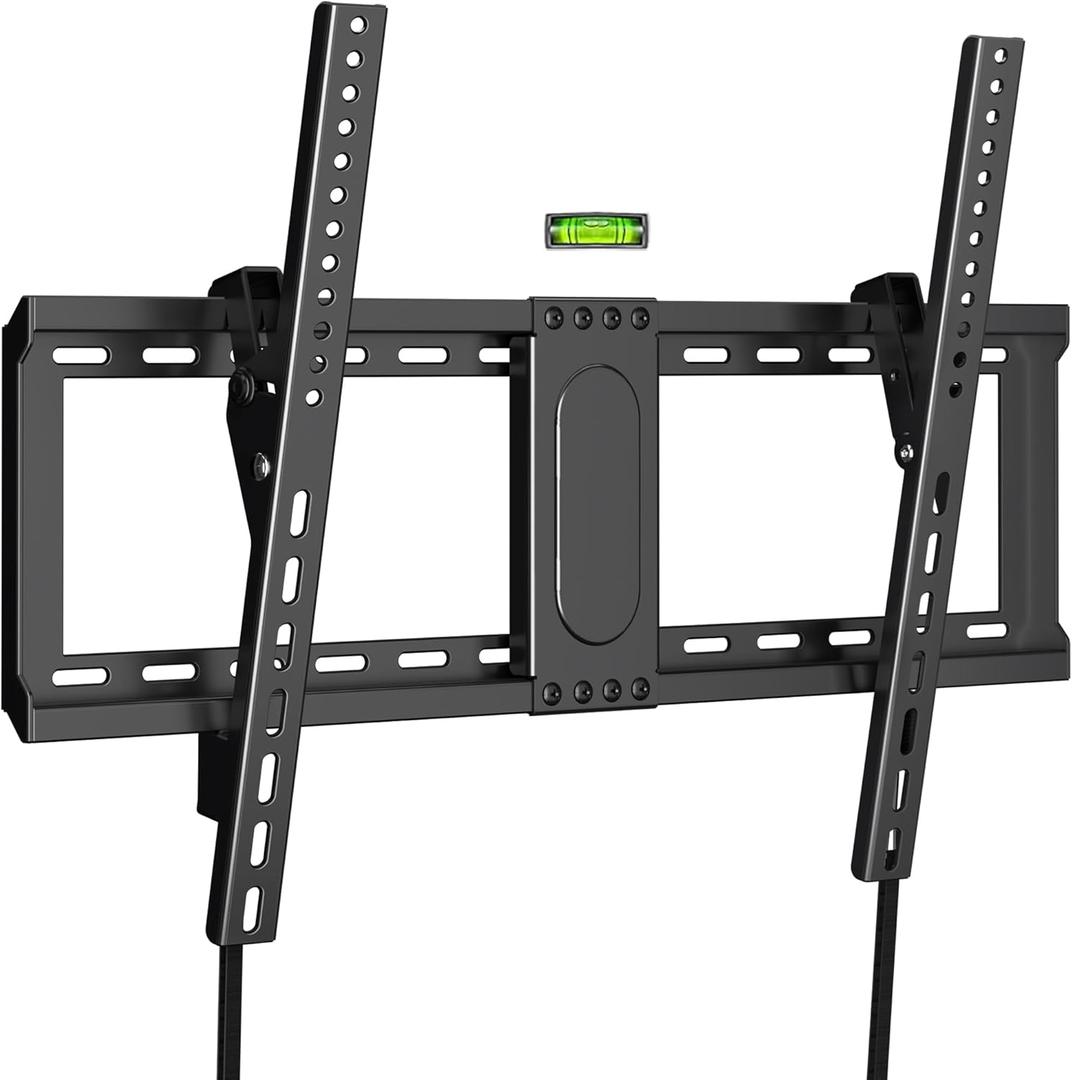 XINLEI Tilting TV Wall Mount for Most 37-82 inch Flat/Curved TV, Universal Low Profile Bracket, Fits 24/18/16 Studs, Max VESA 600x400mm Holds up to 132lbs MT5083