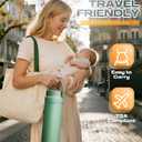 22oz Breast Milk Cooler Bottle for Travel & Outdoor Use, Portable Breastmilk Chiller with 24-Hour 360 Cooling, Larger Capacity with 2 Baby Bottles for Breast Milk Storage