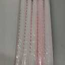 10 Inch White and Pink Spiral Taper Candle Set, 10 Pack Unscented Dripless Candlesticks for Dinner Baby Shower Party Brithday Wedding and Home Decoration