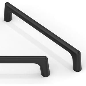 10 Pack Matte Black Cabinet Pulls 5 Inch(128mm) Kitchen Cabinet Handles Solid Zinc Alloy Cabinet Hardware Drawer Pulls