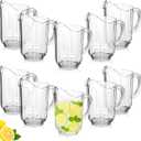 Tessco for you 10 Pcs Plastic Pitchers 60 Ounce Clear Restaurant Jug Large Water Pitcher Carafe Serve Milk Tea Juice Drink for Parties Container Dispenser Beer Jar (Classic)