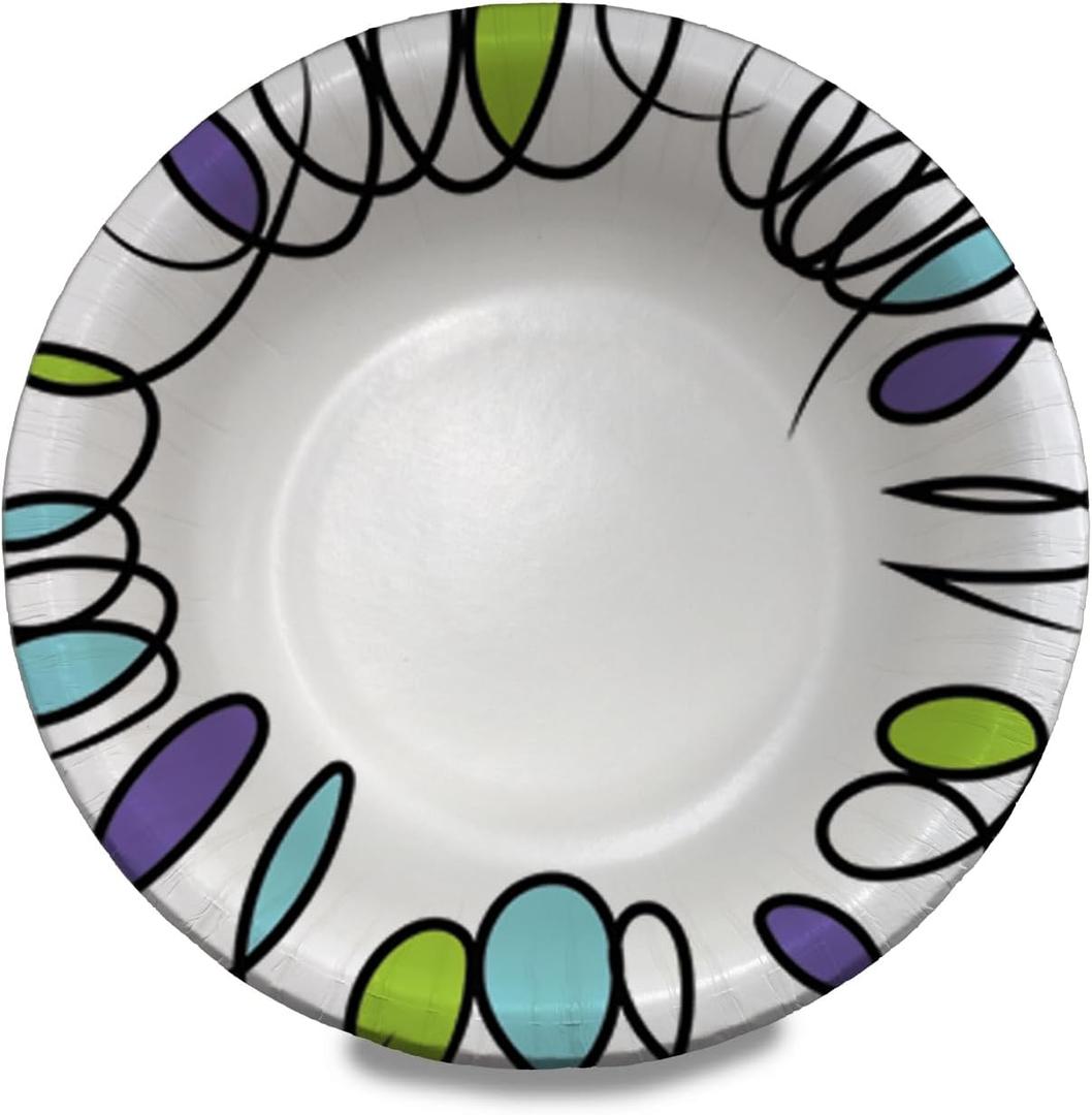 Amazon Basics Ultra Disposable Paper Bowls, 20 Oz, Microwave Safe, Soak Proof, Strong & Sturdy, White