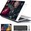 Batianda Design Case for M1 MacBook Air 13 Inch Model A2337 A2179 A1932 2021 2020 2019 Release,3D Stylish Designed Hard Shell with Keyboard Cover & Screen Protector, Vintage Flower