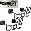 Enhon Hard Hat Holder for Truck, Car Holder Organizer with 3 Hooks for Safety Helmet, Caps, Jacket & Tool Bag, Hard Hat Accessories for Men & Women  Patent Pending(Black,2 Pcs)