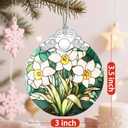 Christmas Ornaments: Stained Glass Ornament, Birth Flower Ornament, Christmas Tree Ornaments & Xmas Tree Decorations Exquisite Holiday Decor, Birth Flower Gifts Perfect Holiday & Xmas Gifts - Dec