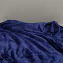 Fleece Plush Throw Blanket Navy Blue (46 x 44 Inches),Super Soft Fuzzy Cozy Flannel Blanket for Couch Sofa  
