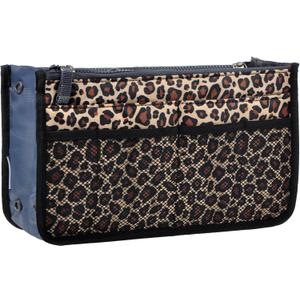 Vercord Purse Organizer Insert for Handbags Bag Organizers Inside Tote Pocketbook Women Nurse Nylon 13 Pockets Leopard Medium