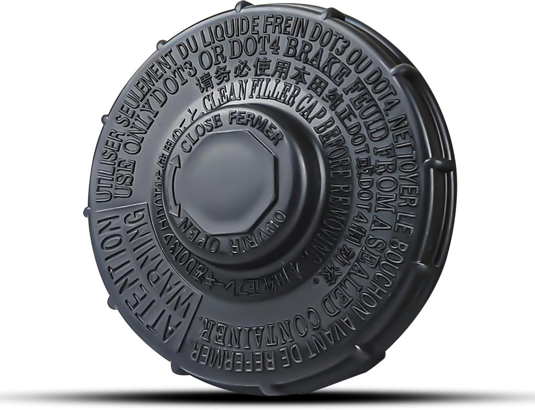 2 x Yojunauto Brake Master Cylinder Fluid Reservoir Cap Compatible with Honda Accord CR-V Civic Prelude