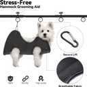 Adjustable Dog Grooming Arm for Table: 42'' Height, 27''39'' Width, Clamp Fits Up to 2.76'', with Hammock & 2 Nooses Portable Pet Grooming Station for Nail Trimming, Cats & Dogs at Home