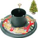 Christmas Tree Stand, for Real and Artificial Trees Metal Base with Water Reservoir, Heavy Duty Holder for 6Ft Xmas Tree,Stable and Durable Adjustable Diameter Fits Multiple Trunk Sizes