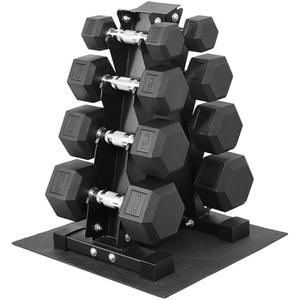 Fitvids Rubber Coated Hex Dumbbell Set Of 5Lb, 10LB, 15LB  Dumbells Hand Weight Set with Anti-Slip Grip for Home Gym