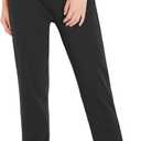 Weintee Women's Cotton Sweatpants Knit Pants with Pockets (Black, S)