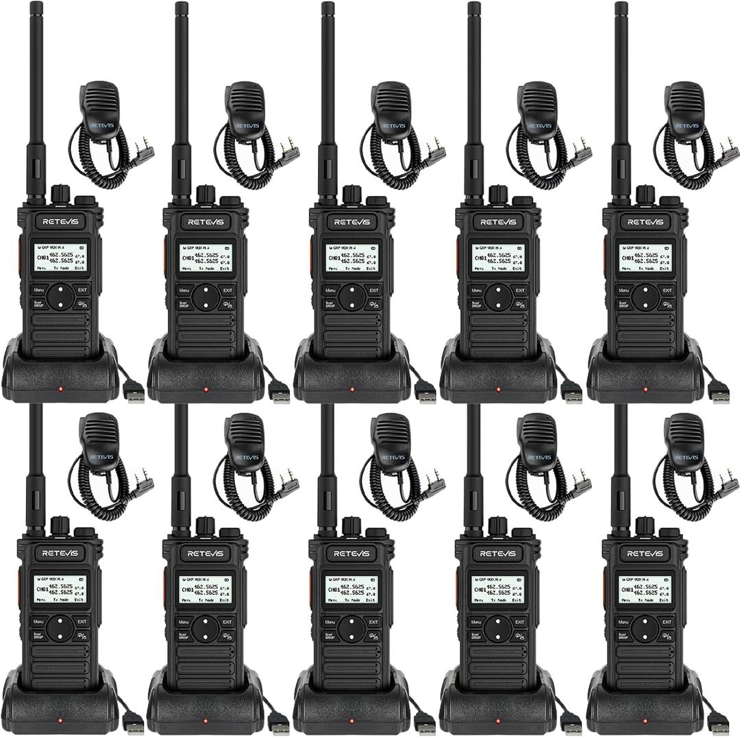 Retevis RT86S Professional Walkie Talkie Long Range,for Logistics(10Pack)