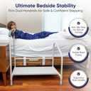 step2bed Bed Step Stool for Adults – Adjustable Bedside Platform with Safety Handle, Motion Sensor Light & Wide Base, Bedside Steps for Beds and Seniors