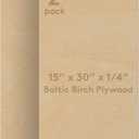 Baltic Birch Plywood 15 x 30 x 1/4 Inch - 6 mm Craft Wood, Pack of 2 B/BB Grade, Stronger Than Basswood Sheets or Balsa Wood, Perfect for Laser, CNC Cutting, Wood Burning, by Woodpeckers