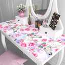 Pink Unicorn Wallpaper Peel and Stick Modern Art Deco Wallpaper for Bedroom Cabinets Pink Floral Contact Paper Self Adhesive Waterproof Wall Paper Laminate Countertop Sheets 17.5" x 118"