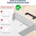 JOY DECOR 10 Pack Kitchen Cabinet Pulls with 3 Inch Hole Center, Matte Black Stainless Steel Cabinet Handles, Kitchen Drawer Pulls Hardware