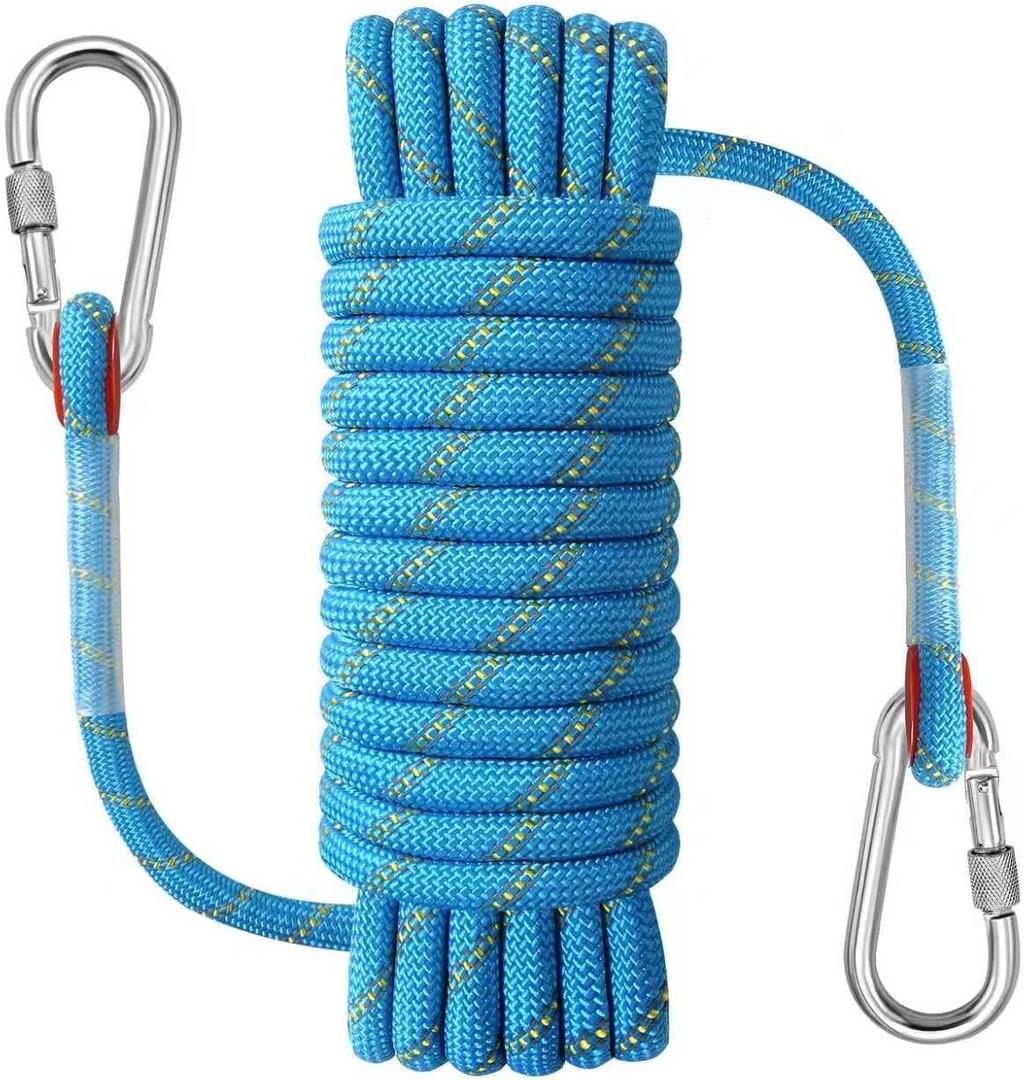8/10/12mm x 5/10/20/30meter Static Rope Climbing Rope Marine Rope Anchor Rope Boat Rope Rappelling Rope Float Rope Tree Swing Rope Reflective (Blue)