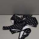 WDIRARA Women's Polka Dots Bikini Set Halter Triangle Swimsuit 2 Piece Bathing Suit