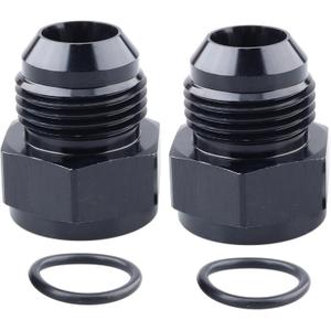 AC PERFORMANCE Female -10 AN to -12 AN Male Expander Fitting Aluminum Black, Pack of 2