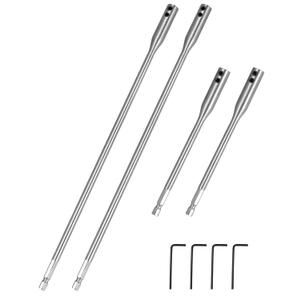 QWORK 8 Pcs 1/4 Extension Bit Set, 6 & 12 Inch Wood Spade Bit Set, High Carbon Steel Drill Bit Holder with Wrench Keys, for Electric Tool Accessories