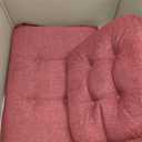Klear Vu Embrace Rocking Chair Cushions for Living Room, Nursery, or Home Office, Tufted and Non-Slip Pads, 2 Piece Set, Seat 16"x15" and Seat Back 24"x17", Red