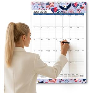 SUNEE 2026-2027 Wall Calendar Large 22.75"x15.5", 21 Month July Calendar (Ends March 2028), Vertical Extra Large, Seasons Color