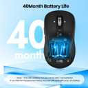 Wireless Bluetooth Mouse, 3-Device Multi-Mode (USB + 2 Bluetooth), 4-Way Metal Scroll Wheel, Adjustable DPI, Silent Click, Long Battery Life, Ergonomic Mouse for Laptop, PC, Mac, iPad (Black, 9)