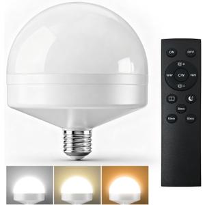 VOLISUN Full Spectrum Light Bulb 10000 Lux, 4000K-6000K Natural Sunlight Bulbs, Adjustable Color/Brightness/Timer, 1500LM, 21W Natural Light Bulbs E26/E27 for Floor Lamp